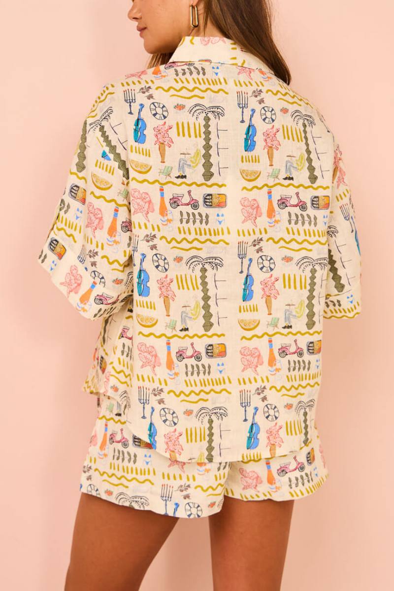 Tryckta Casual Loose Shorts Set