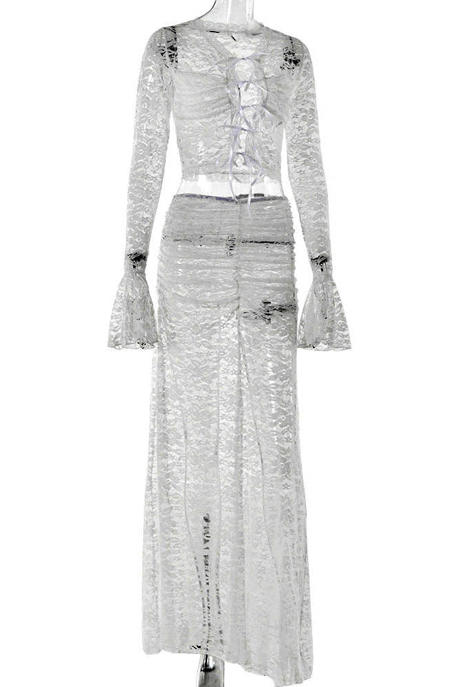 Whispering Lace – Flare Skirt Set