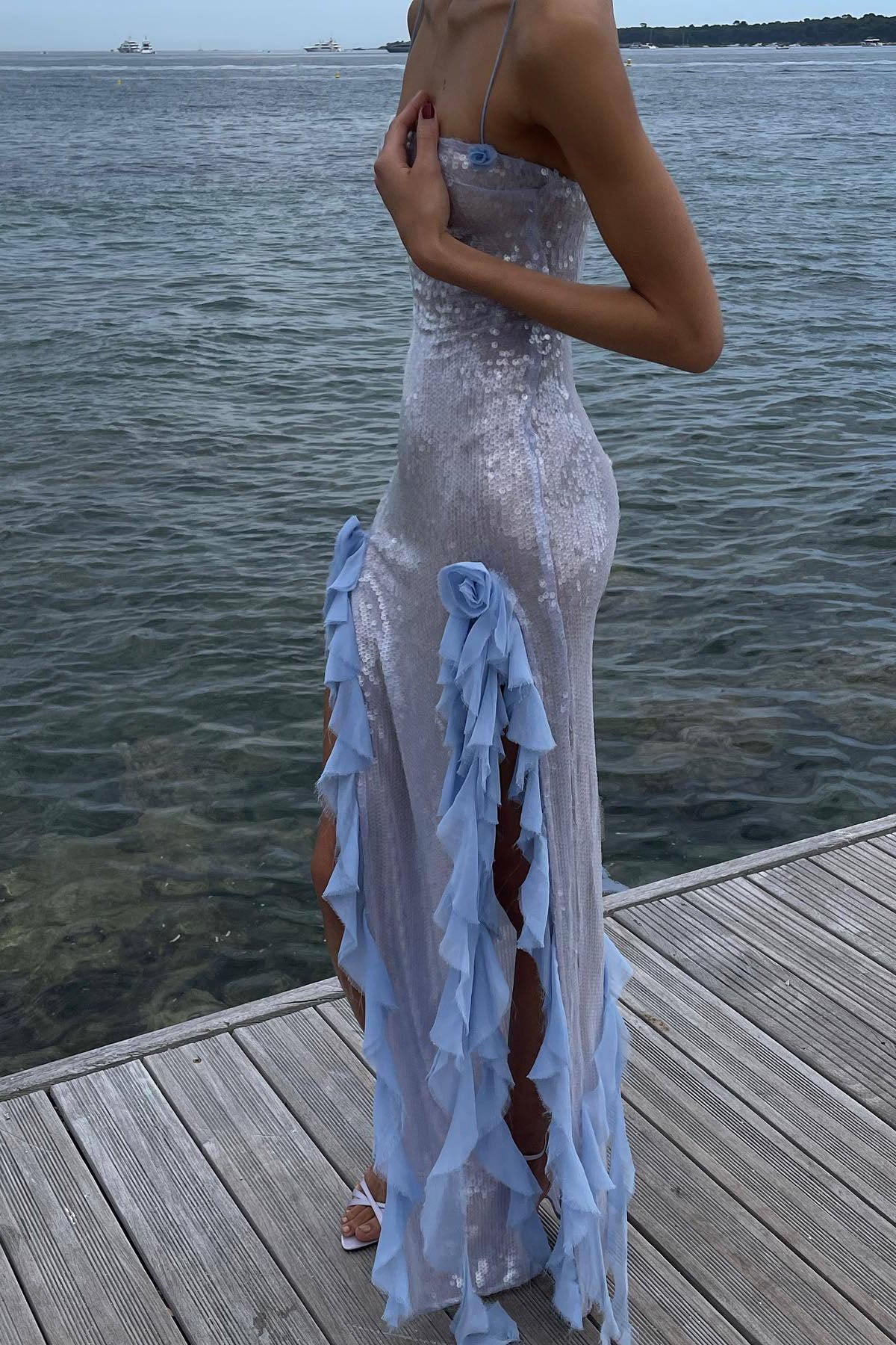 Lucinda Enaxlad Maxi Slip Klänning