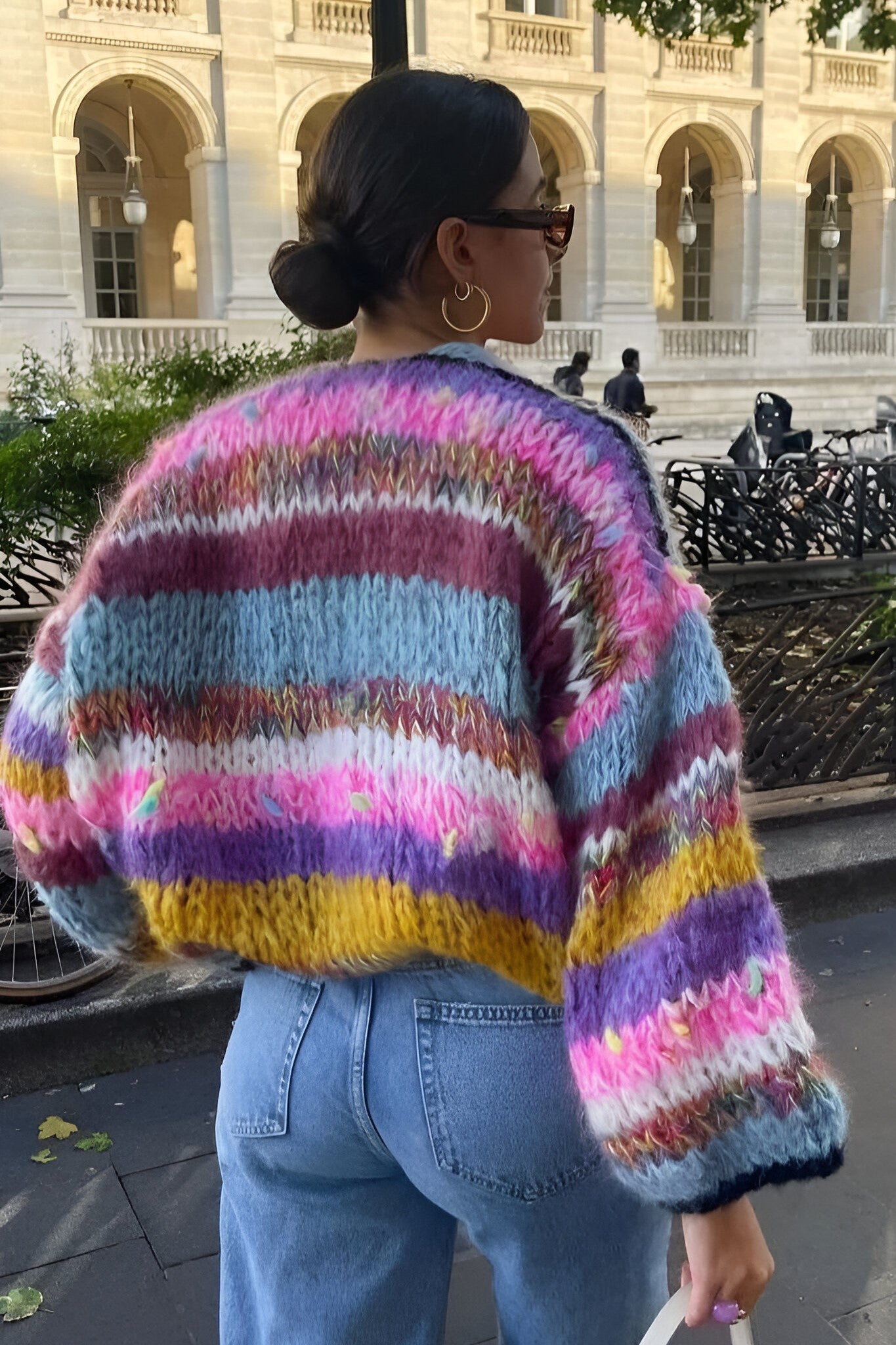 Oversized og fargerik cardigan