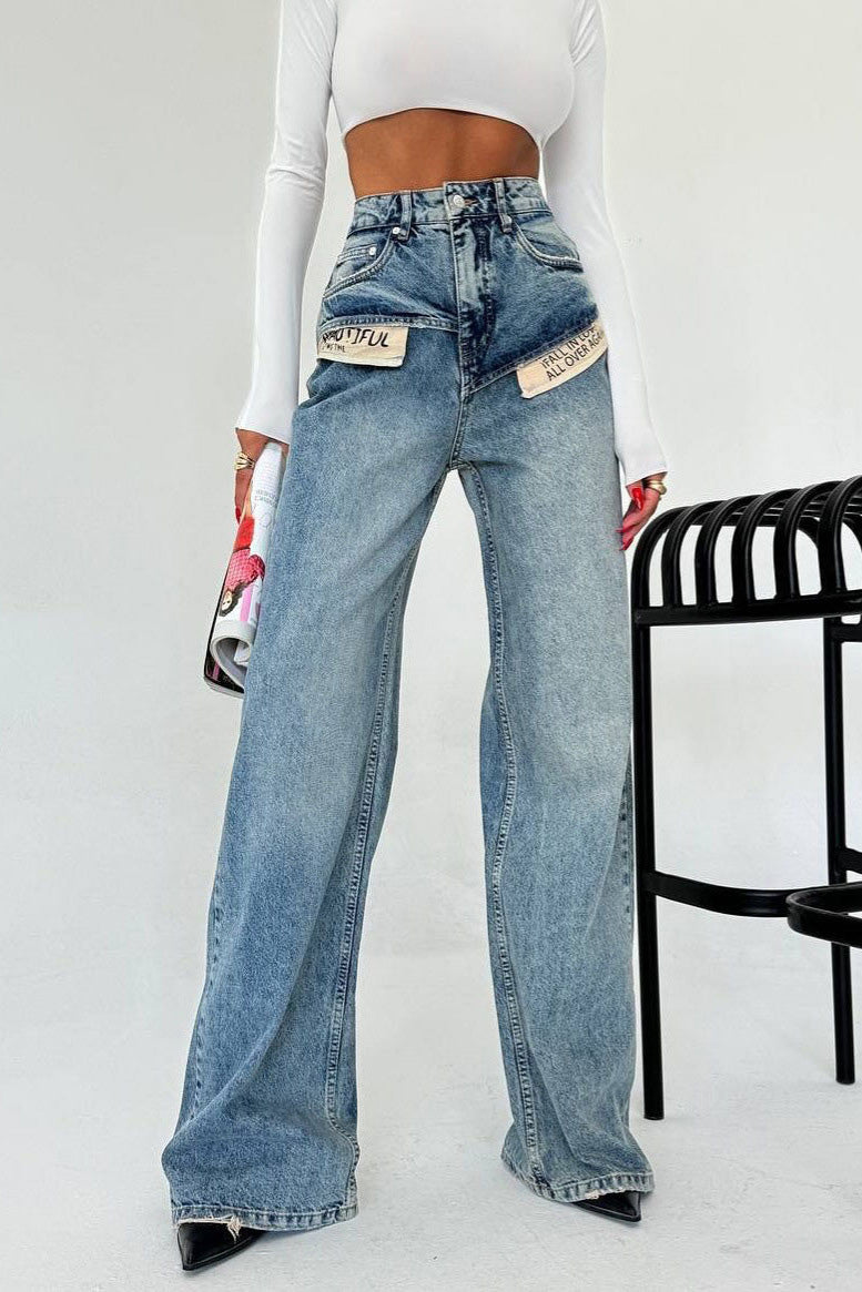 Street Style Patch Jeans
