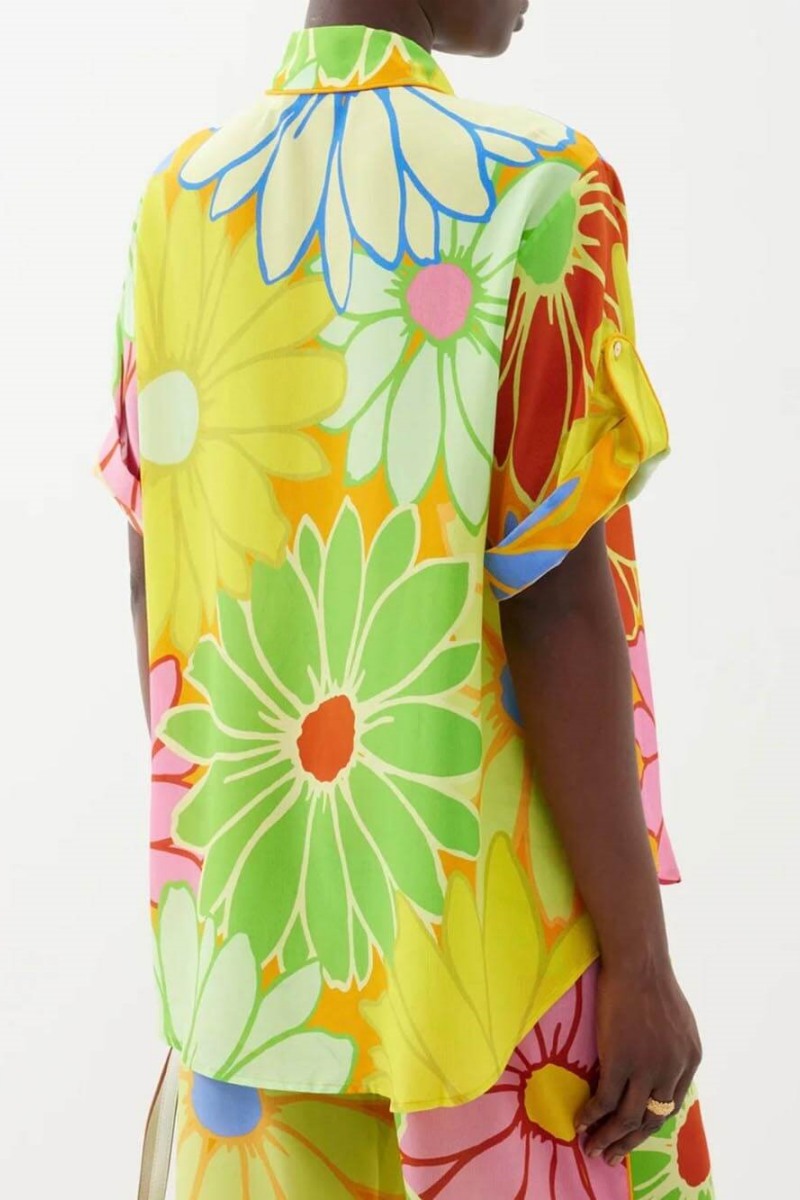 Ensemble pantalon large ample à imprimé floral mode