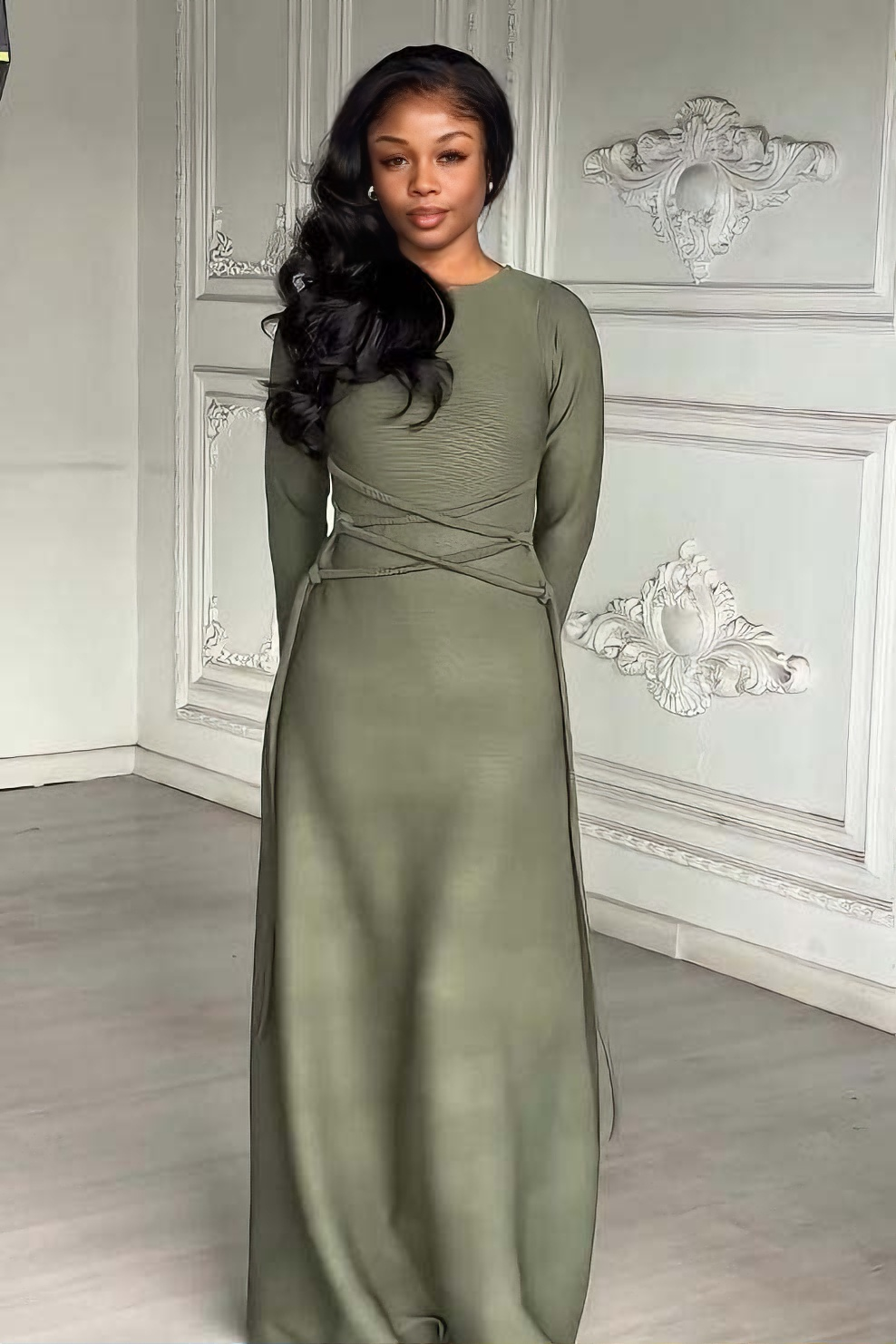 Sage Whisper Maxi Dress
