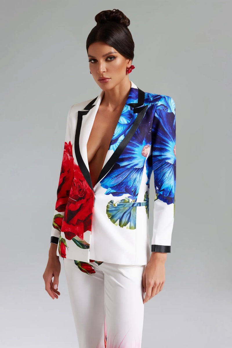Guga Floral Printed Blazer Set