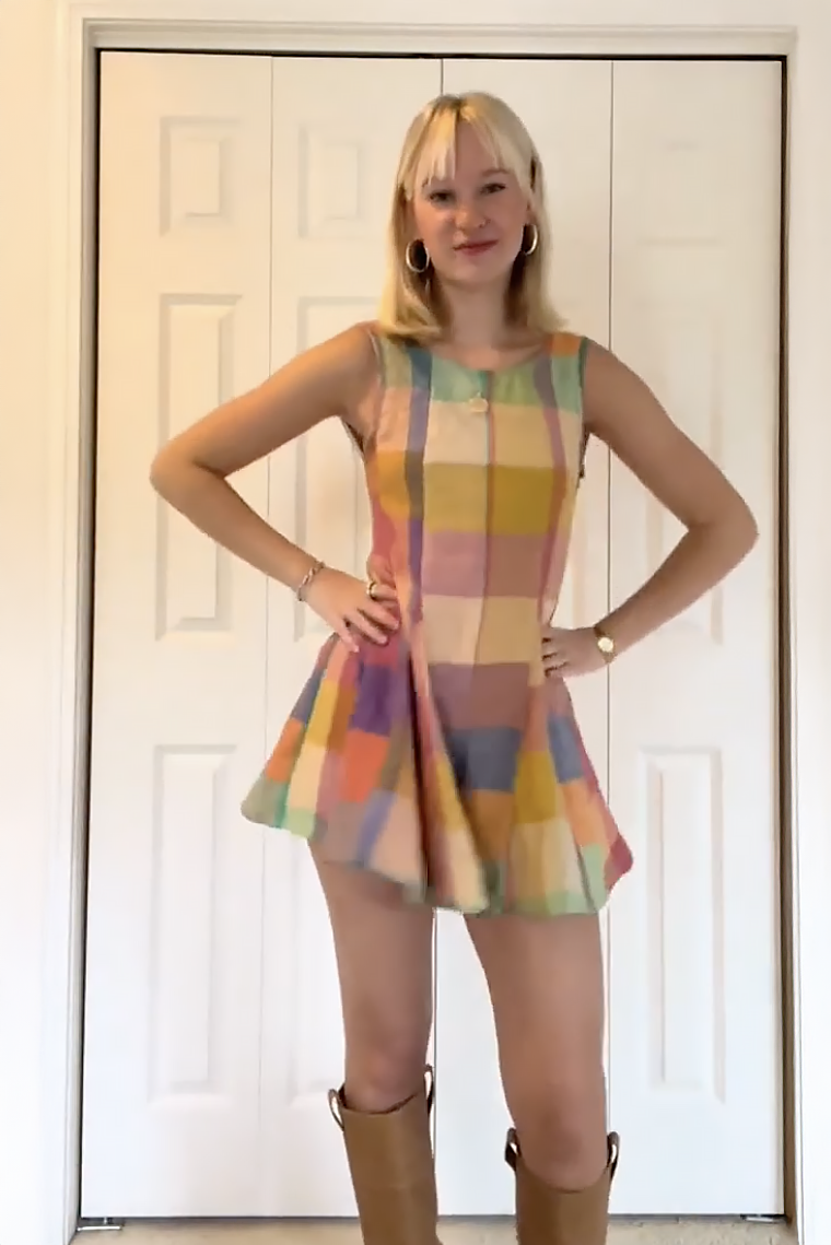 Vibrant Patchwork Grid Sleeveless Jumpsuit
