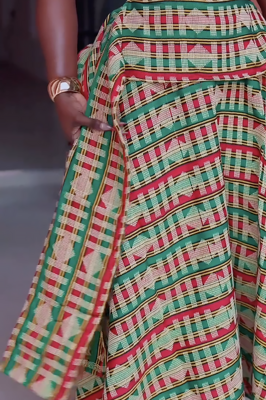 Royal Kente Majesty Maxi Dress