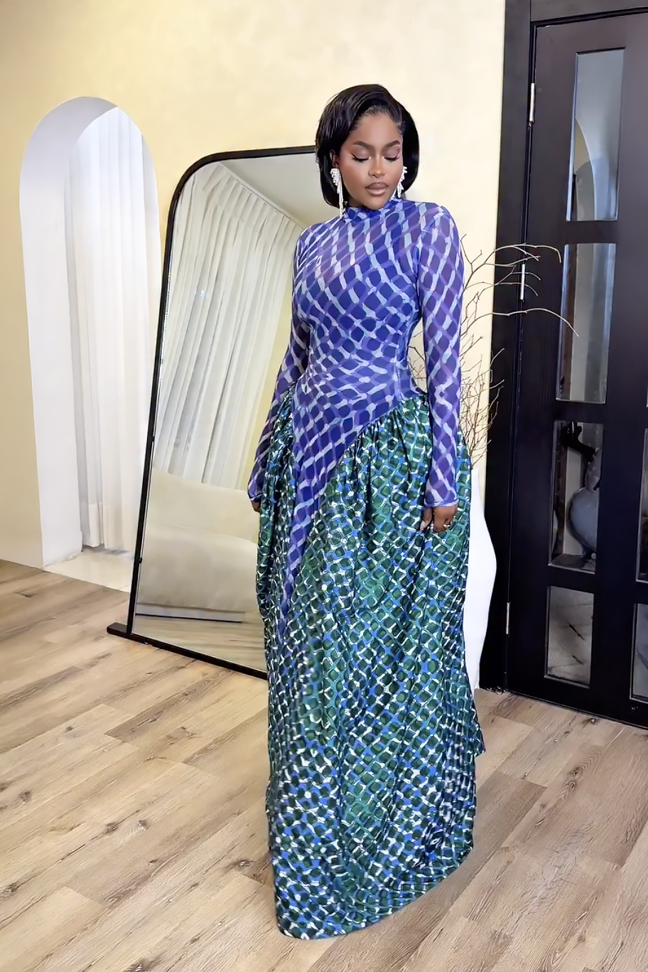 Mermaid Scale Maxi Dress