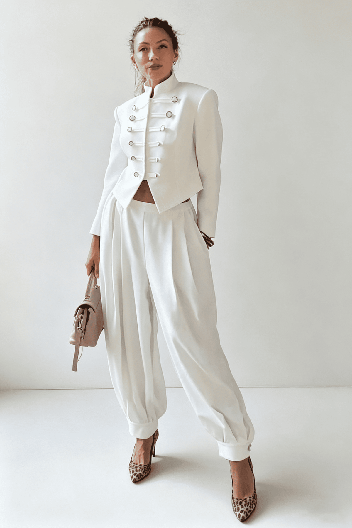 Top drappeggiato asimmetrico con frange