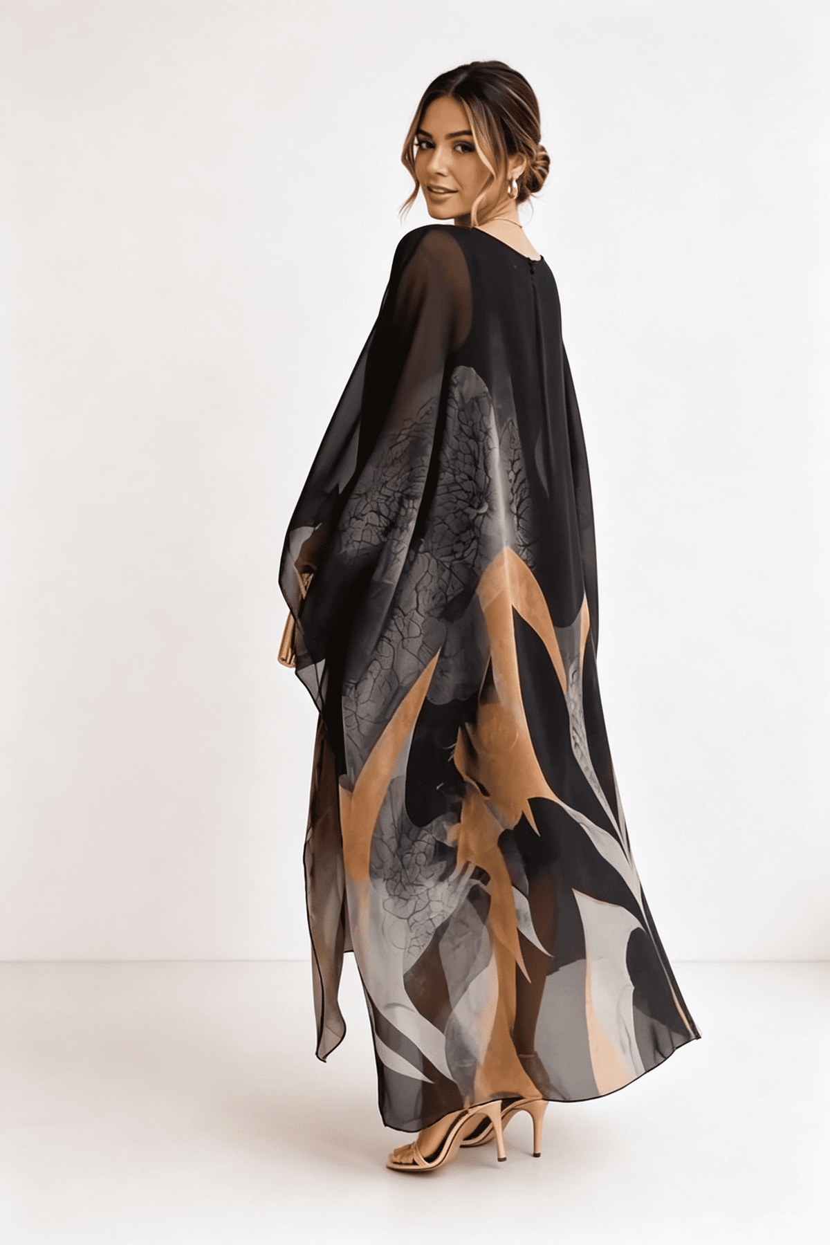 Zeitloses und Elegantes Zusammengesetztes Tüll A-Linien Maxikleid