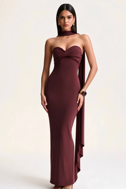 Fishtail Backless Maxi Dress