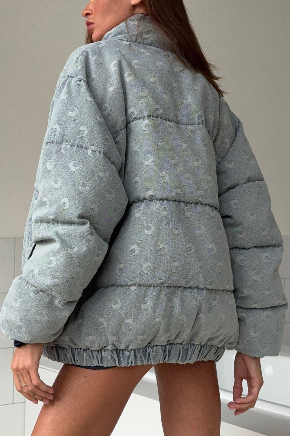 Loose Fit Moon Pattern Jacket