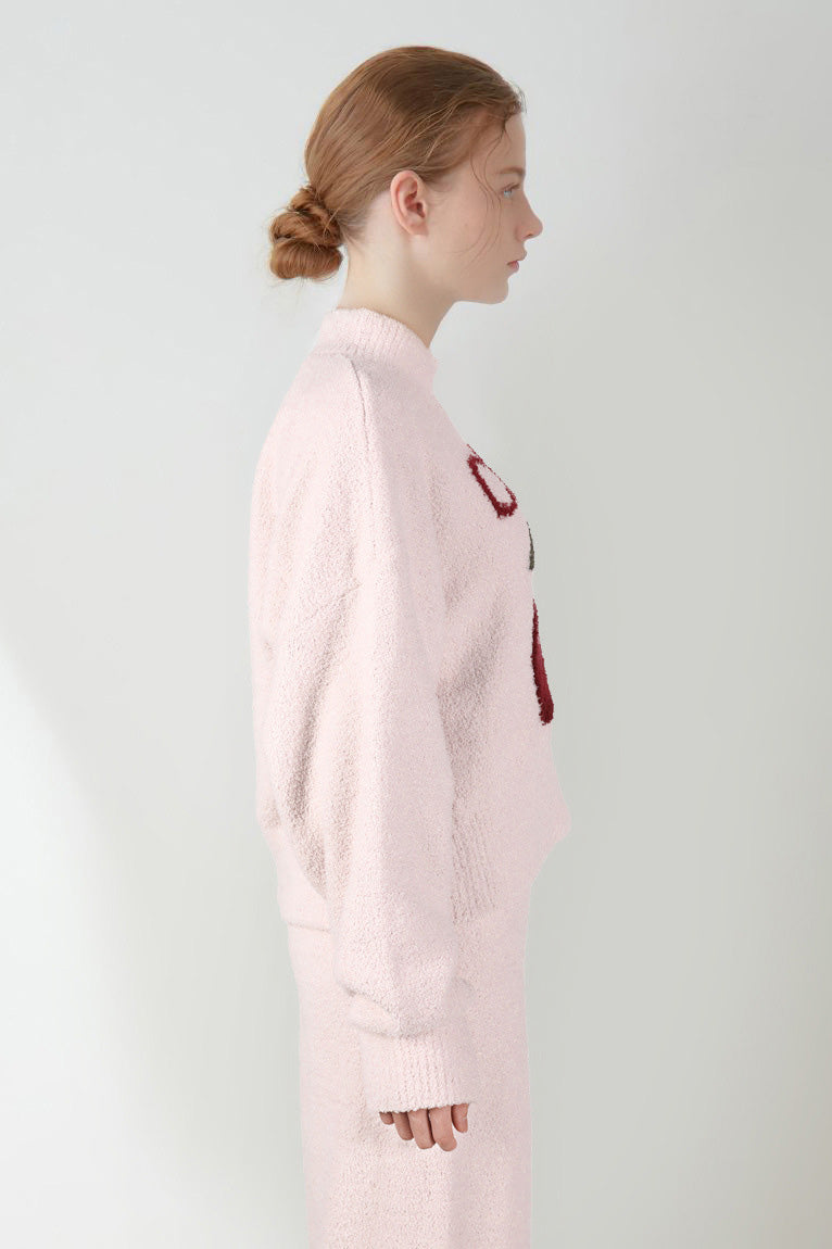 Miękki Pół Aksamitny Zestaw Mleczno-Wiśniowy