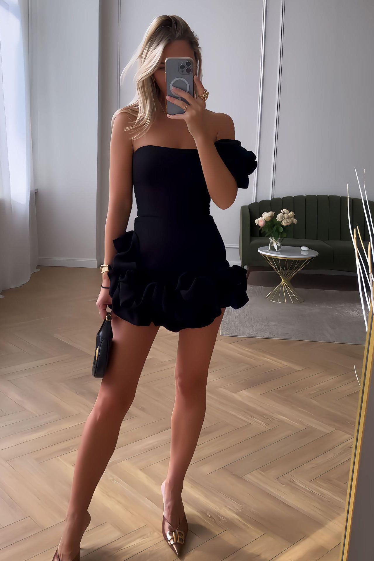 Pulover din tricot cu cablu Genevieve metalic