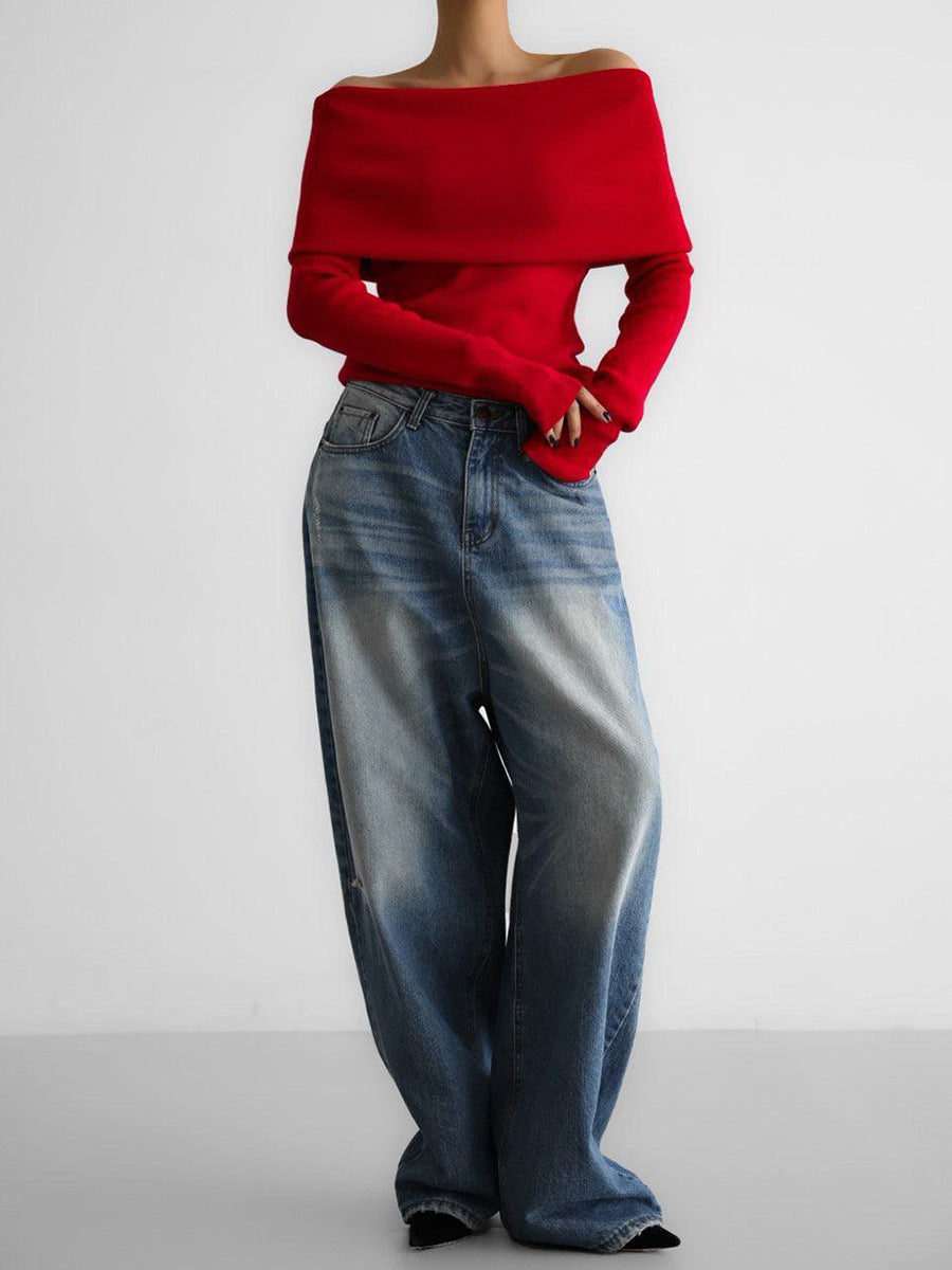 Josie V-ringad Cut-out Stickad Maxiklänning