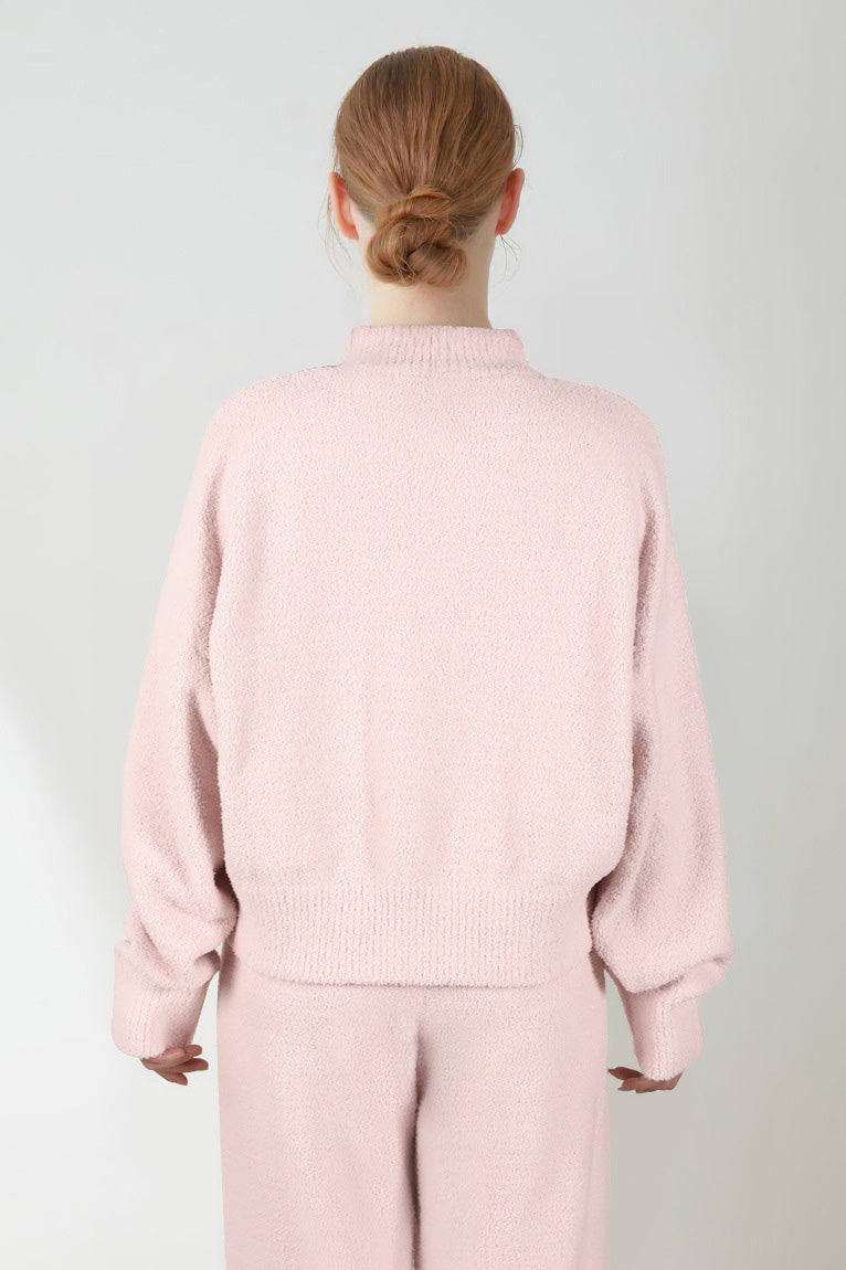 Miękki Pół Aksamitny Zestaw Mleczno-Wiśniowy