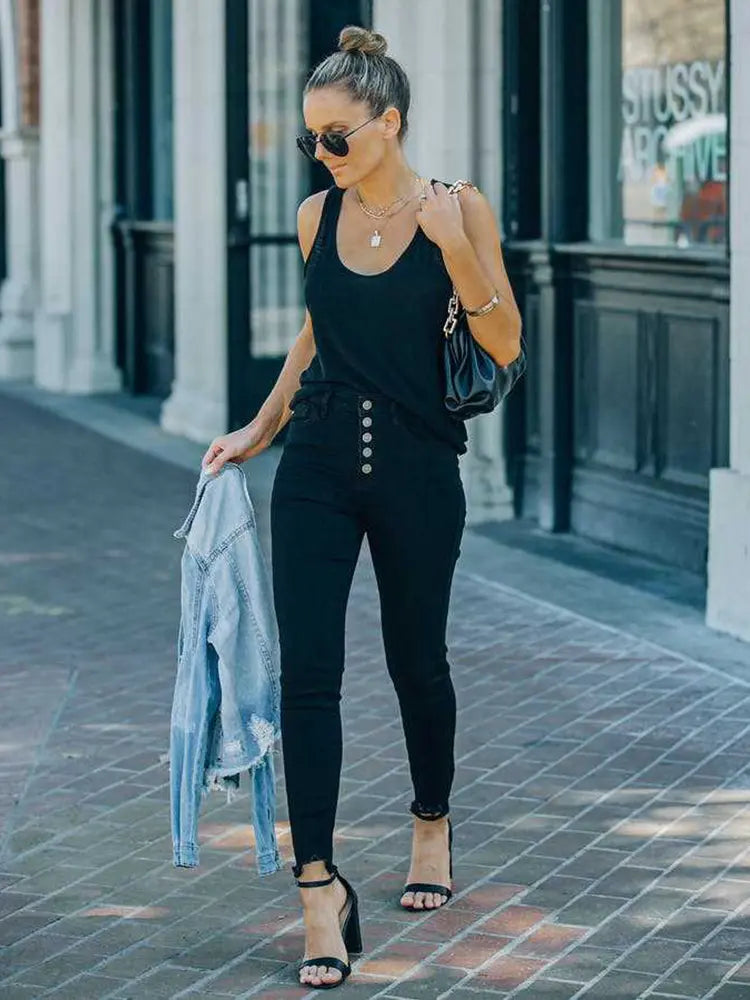 Stretch Slim-Fit Denim Stiwwelhosen am Pencil-Schnëtt