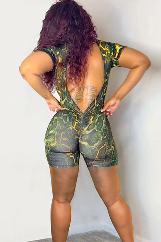 Combinaison dos nu rose-brun rêveuse