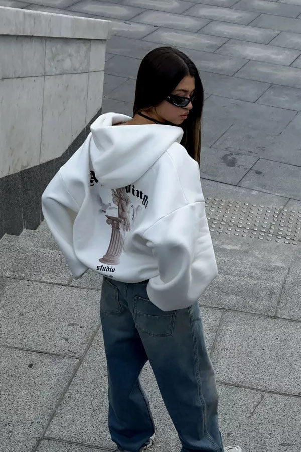 Angel Wings Print Hoodie