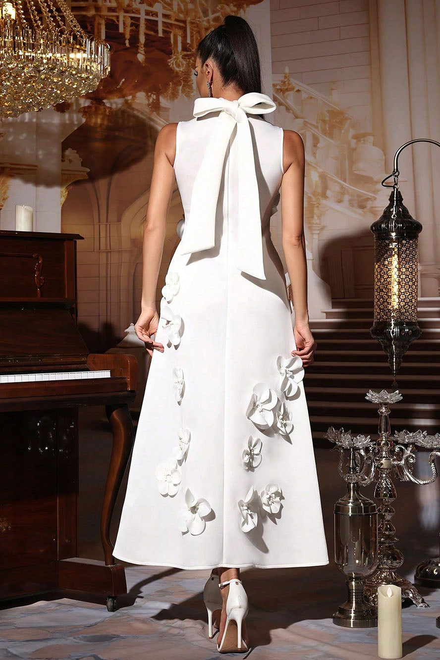 Ethel Flower Embellished Maxi-kjole uden ærmer