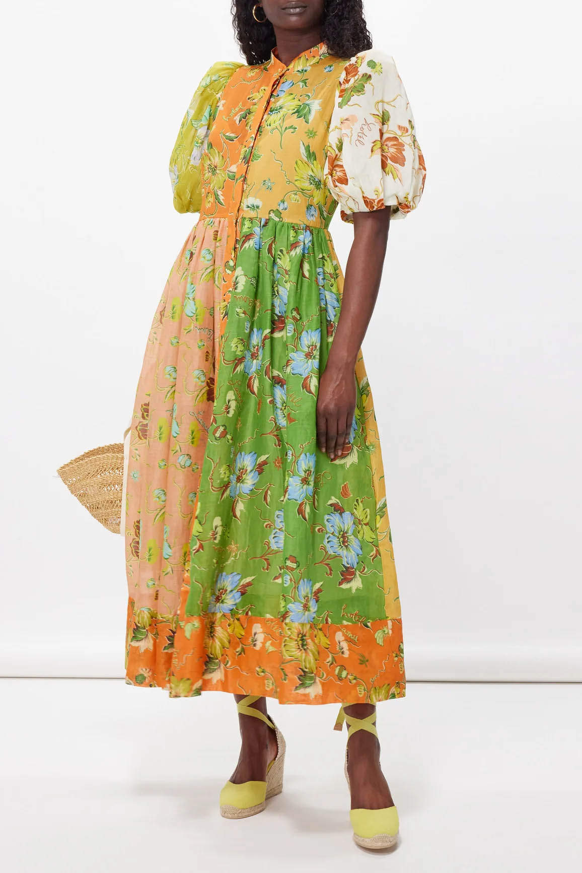 Robe midi à manches bouffantes Interlude Floral