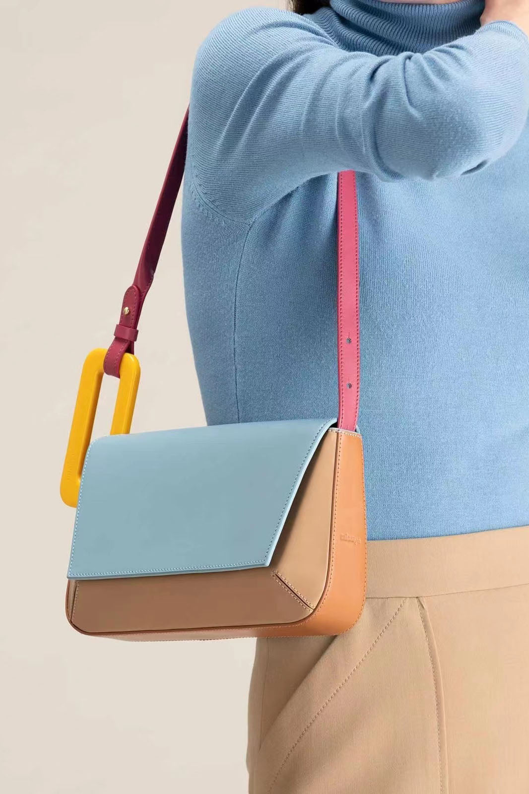 Cute Style Trendy Color-Block Patchwork Bag