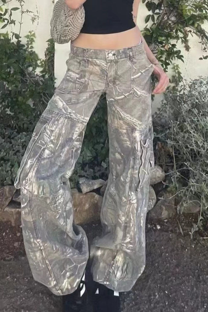 Kamuflaj Düşük Bel Kargo