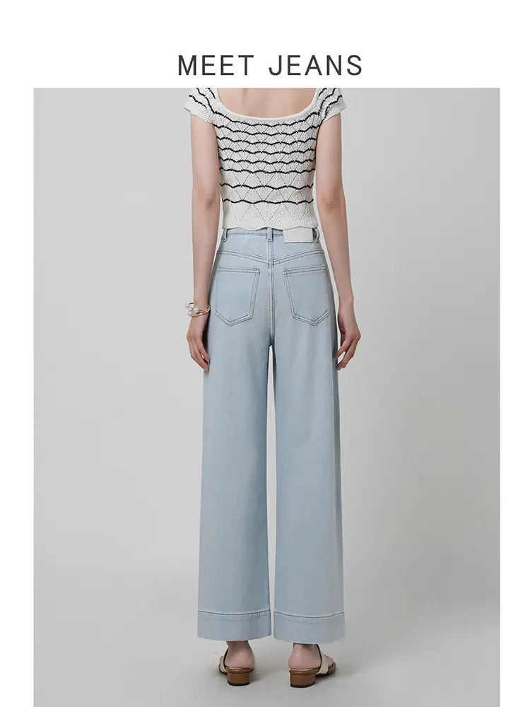 Jeans mat héijer Taille a breede Been