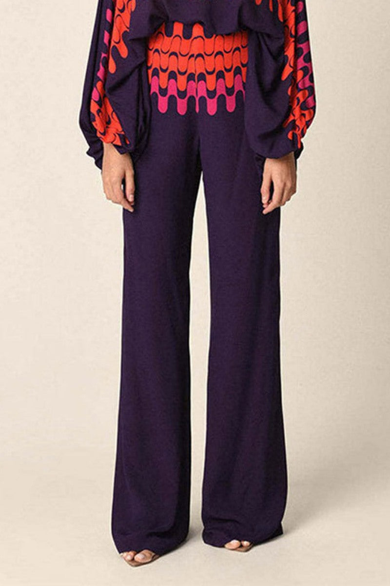 Abstract Waves İki Parçalı Set - Mor