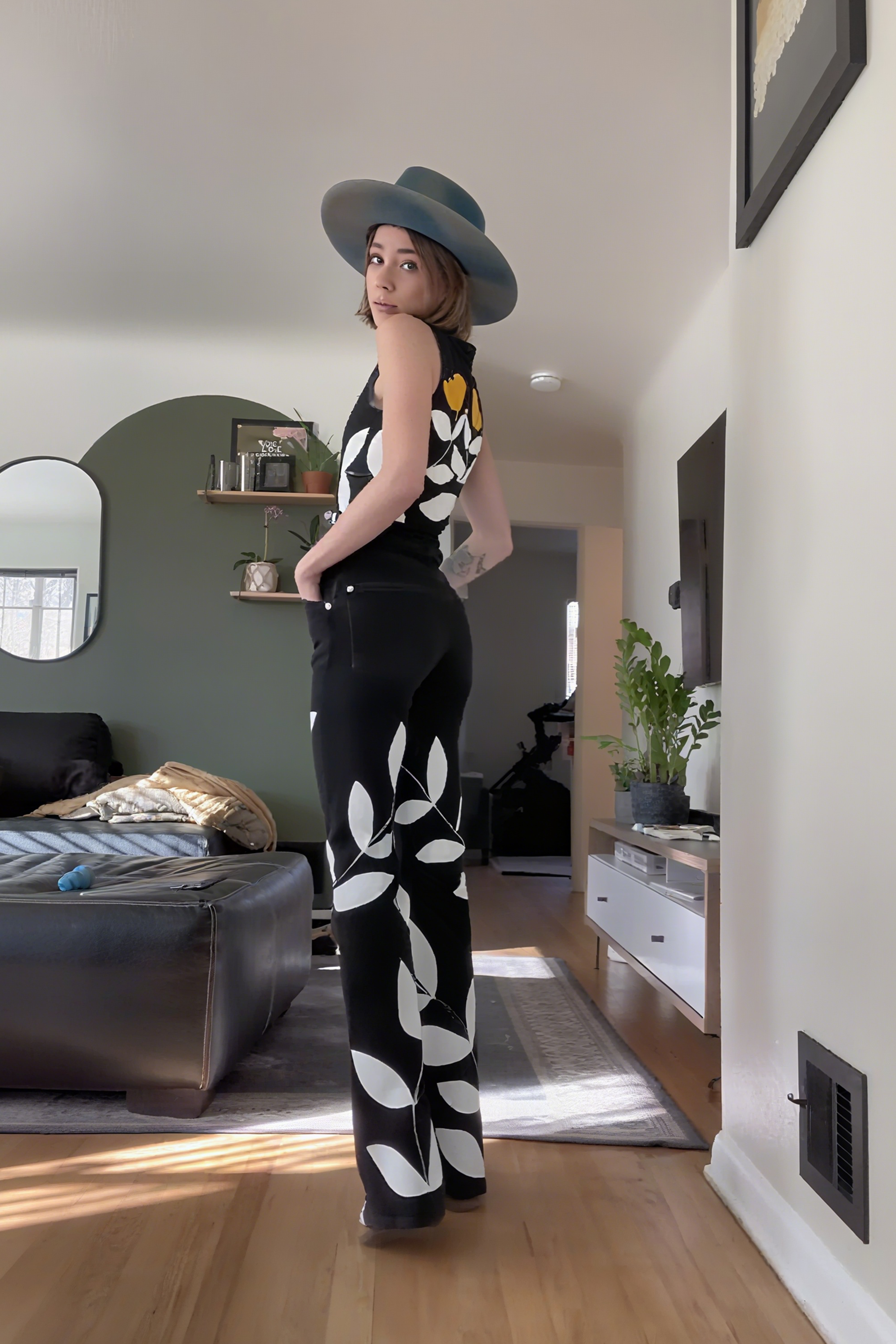 Floral Print Flared Jumpsuit