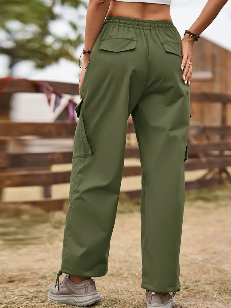 Streetstyle jogger cargobroek met trekkoord