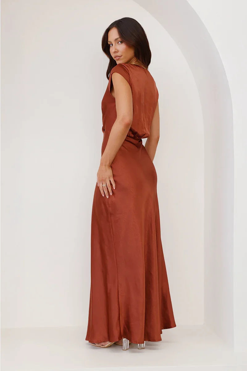 Rochie Selma Maxi - Rust