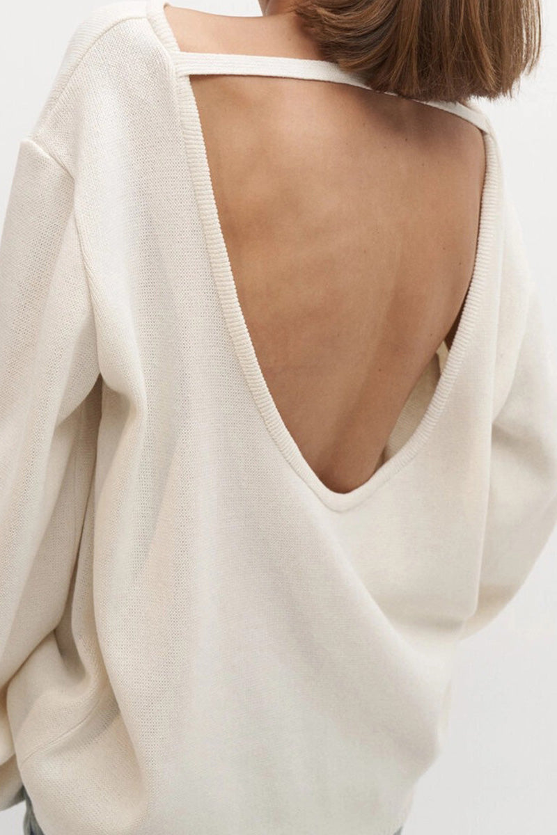 Josie V-ringad Cut-out Stickad Maxiklänning