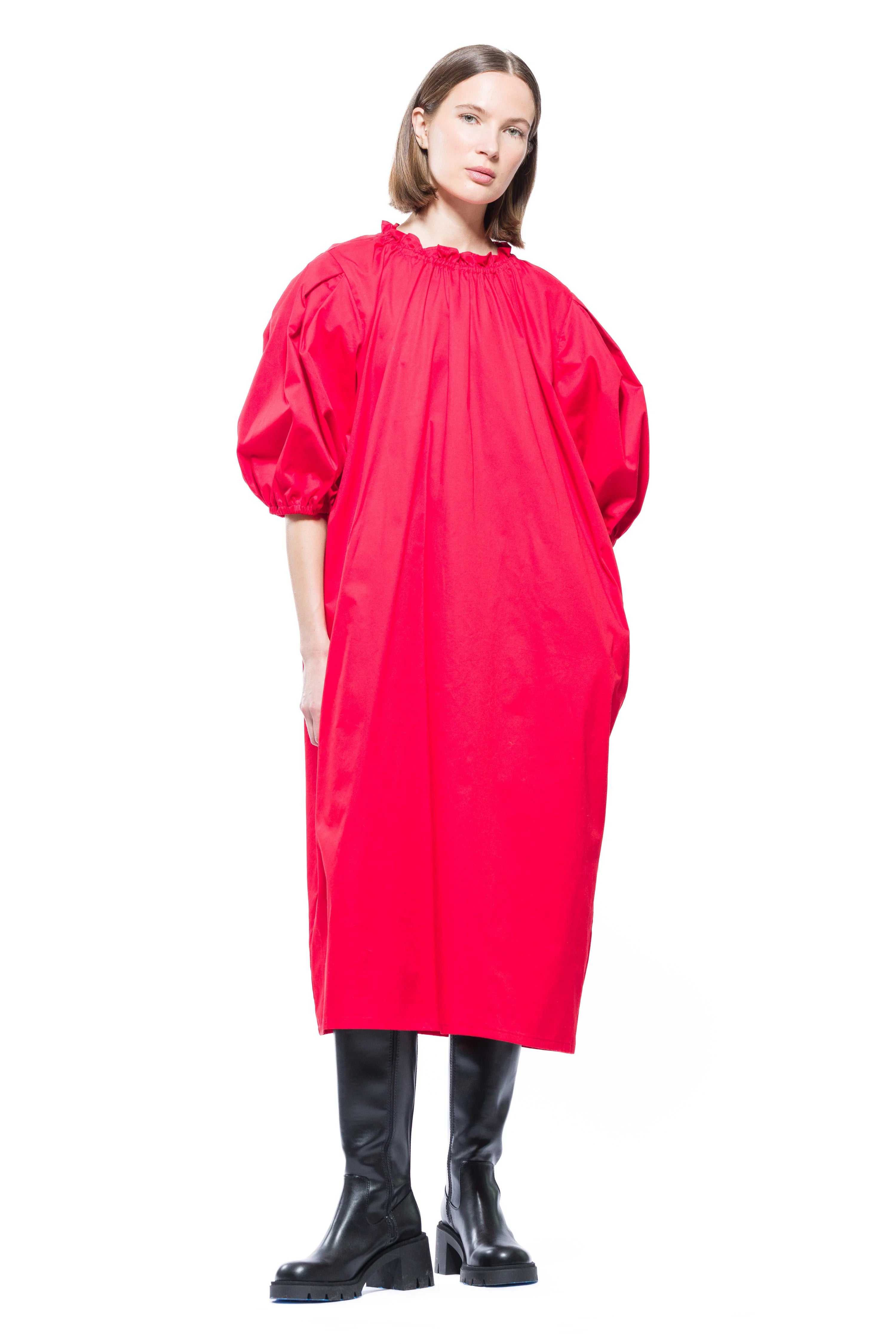 Lucinda Tek Omuz Maxi Kayık Elbise