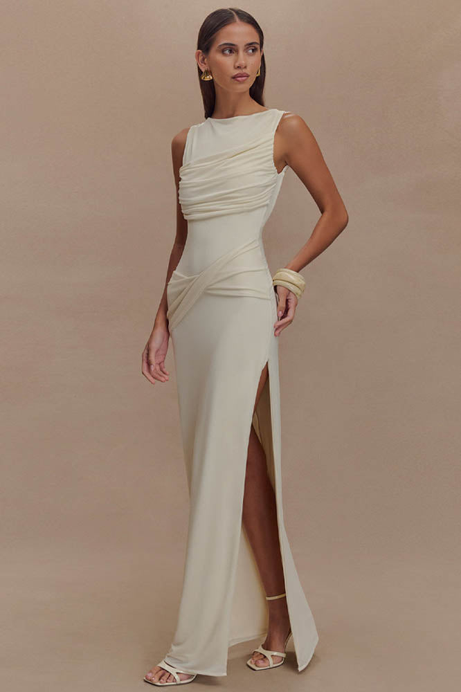Serene Trace Backless Midi Dress Serene Trace Backless Midi Dress
