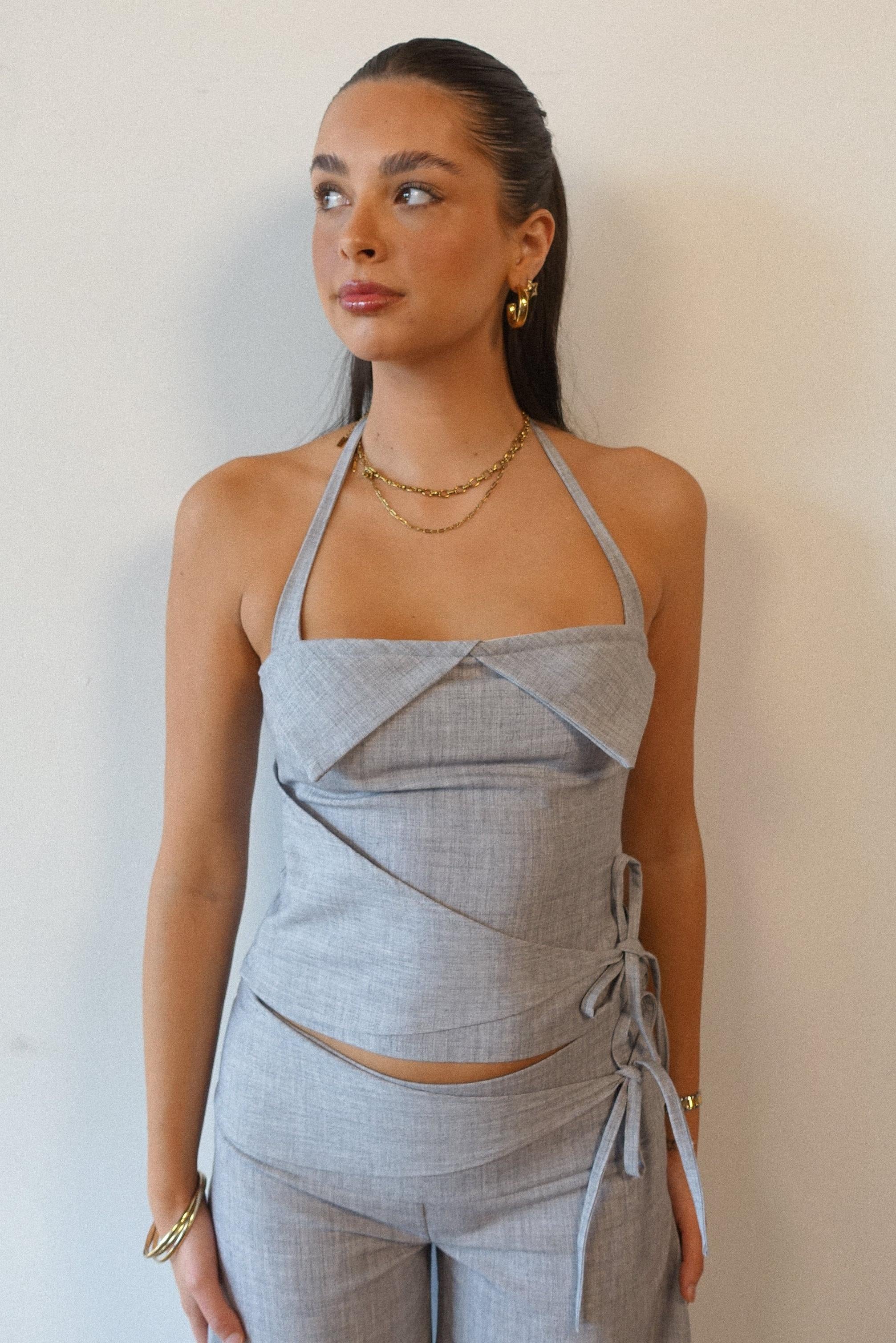Karlsruhe Halter Neck Pants Set