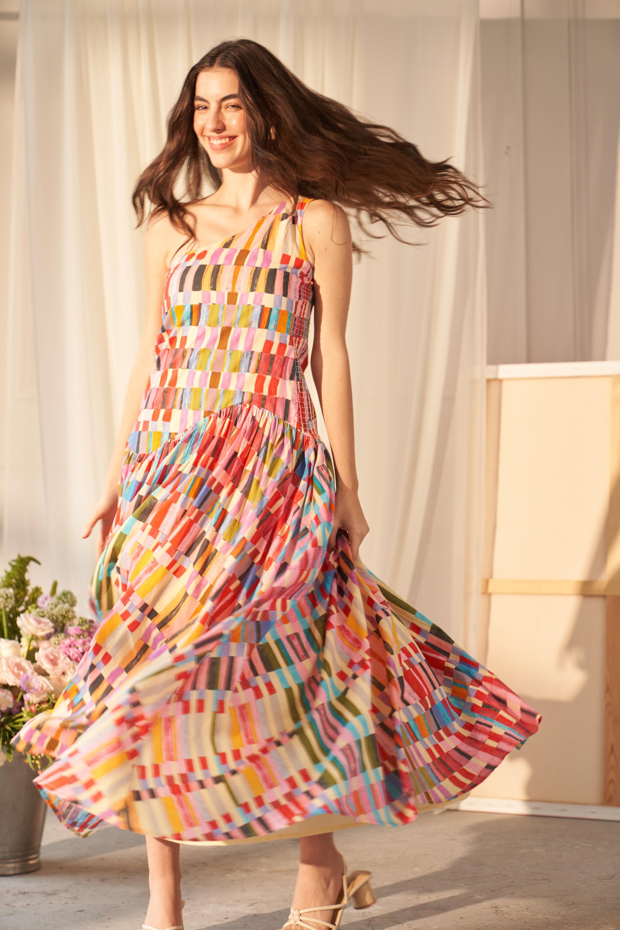 Painter’s Patch Asymmetrical Dress