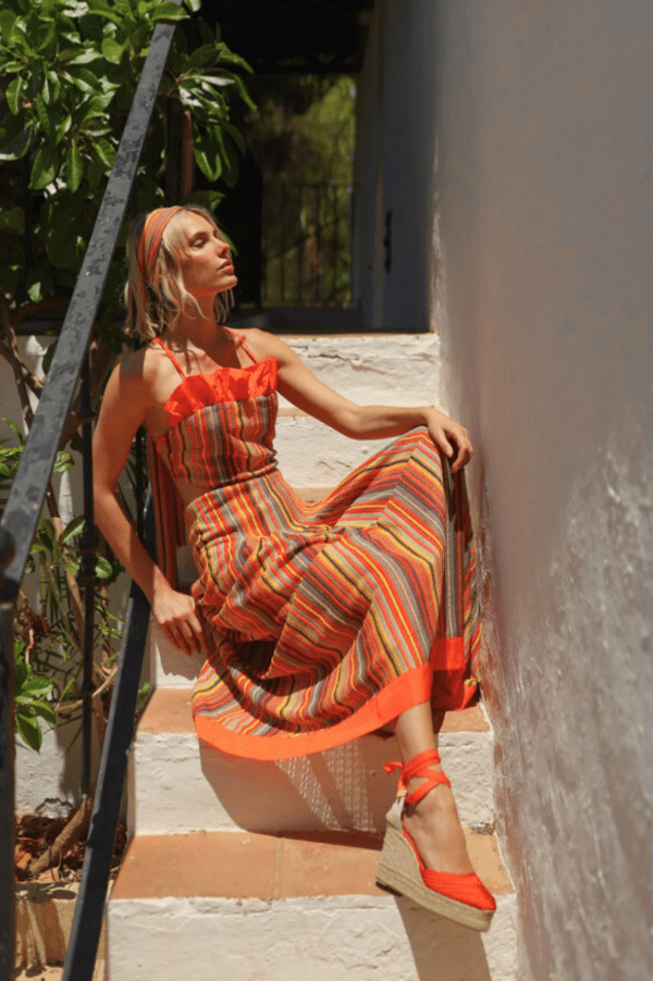 Barnamby Orange Midi Dress