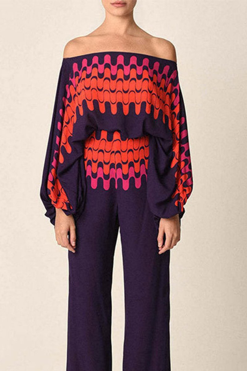 Abstract Waves İki Parçalı Set - Mor