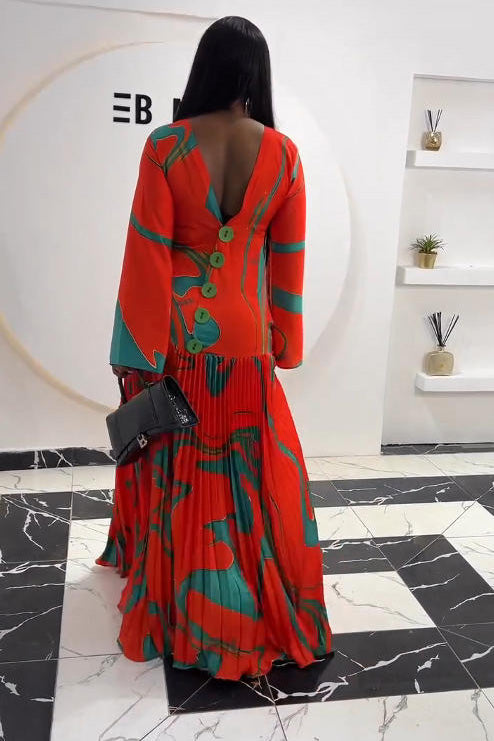 Aurora Pleated Maxi Dress