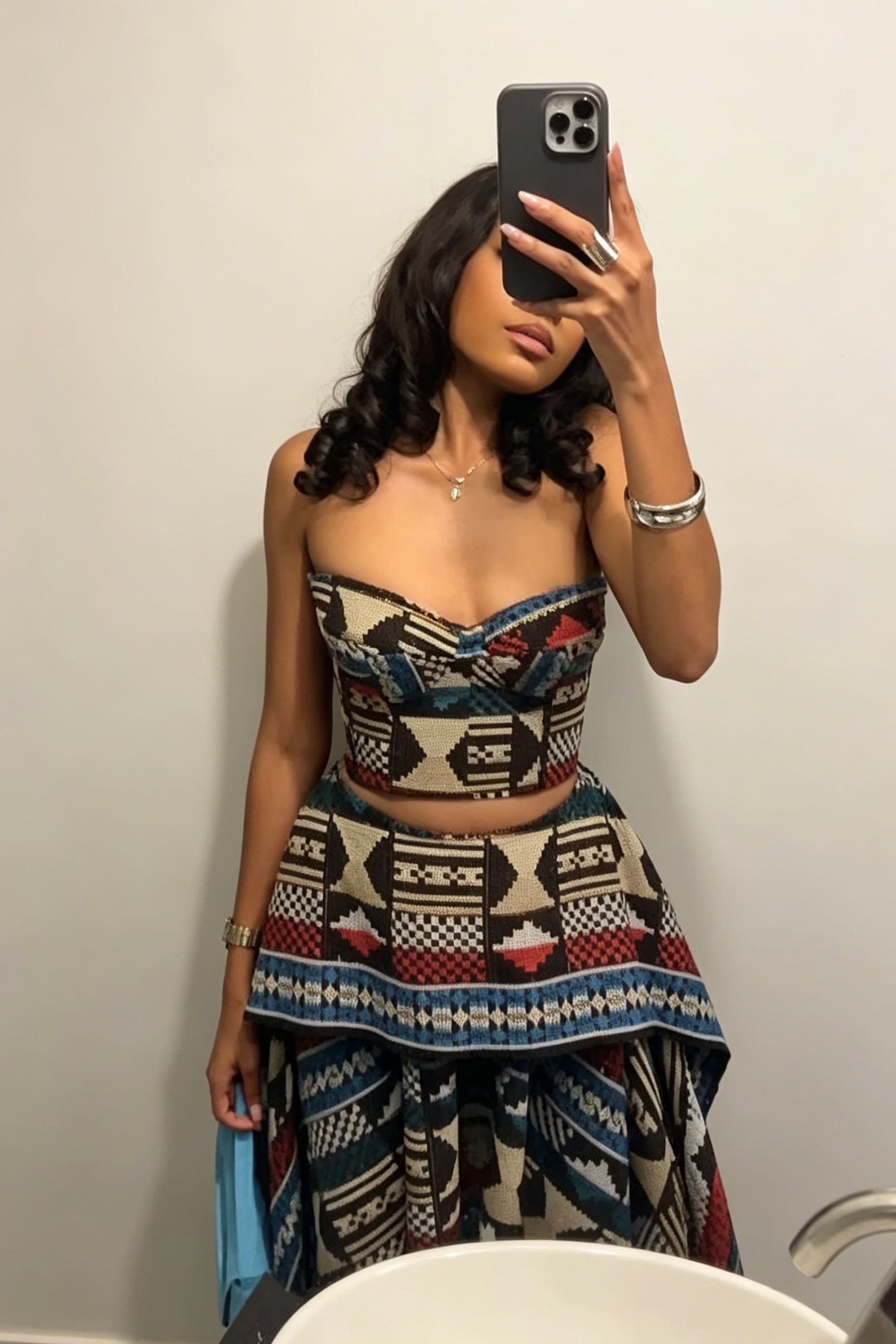 Color-Block Halter Maxi-jurk