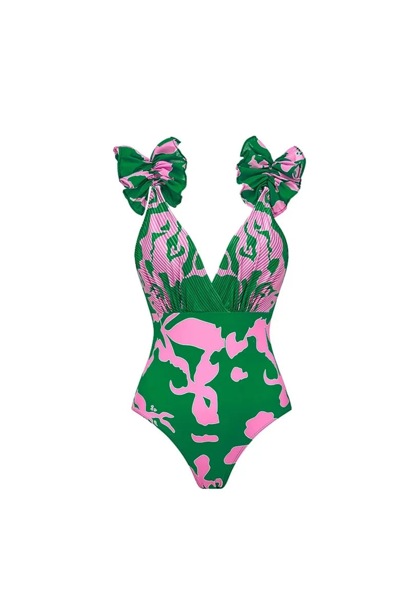 Floral Print Resort Swimsuit Set