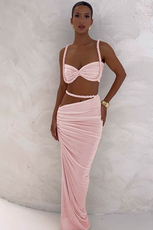 Apricot Breeze Skirt Set