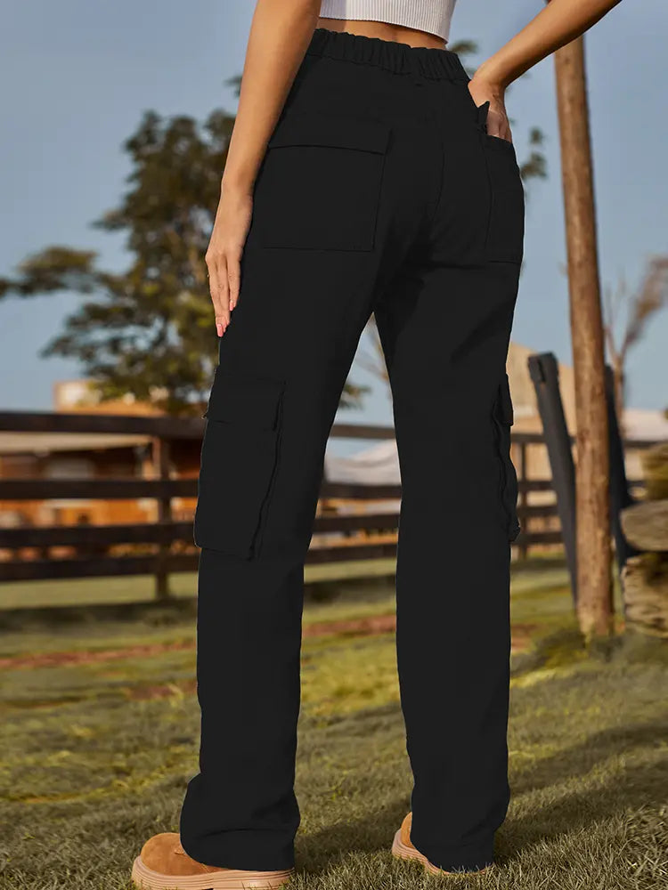 Pantalones Cargo de Mezclilla Utilitarios Retro
