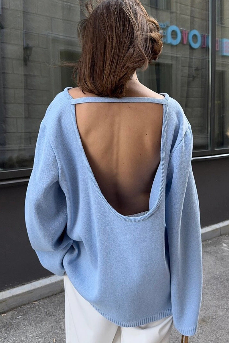 Josie V-ringad Cut-out Stickad Maxiklänning