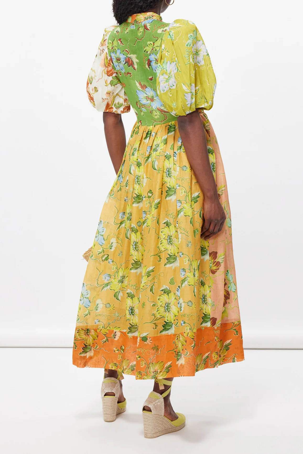 Robe midi à manches bouffantes Interlude Floral