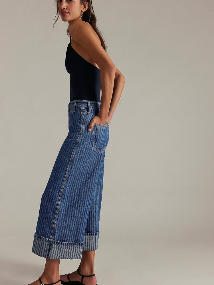 Retro Jeans mat breede Been