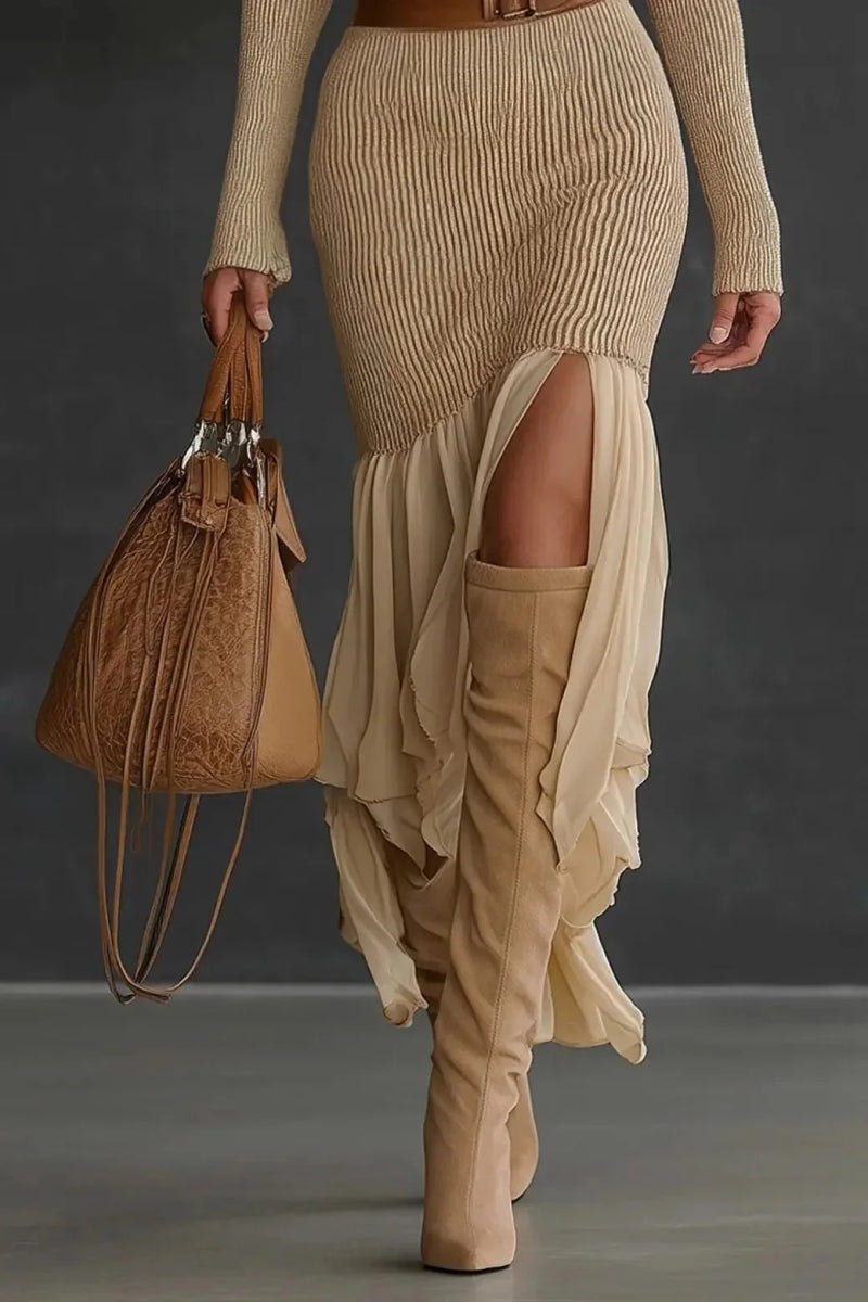 Rochie lungă diafană Floare Roșie Aprinsă