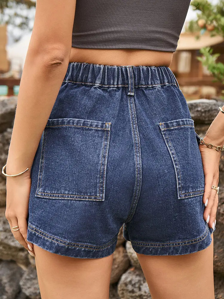 Amerikansk stil denim cargoshorts