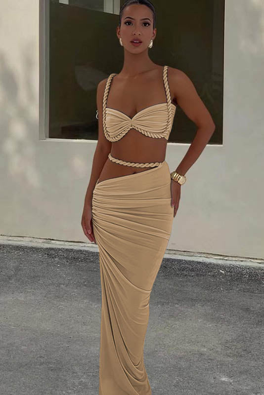 Apricot Breeze Skirt Set