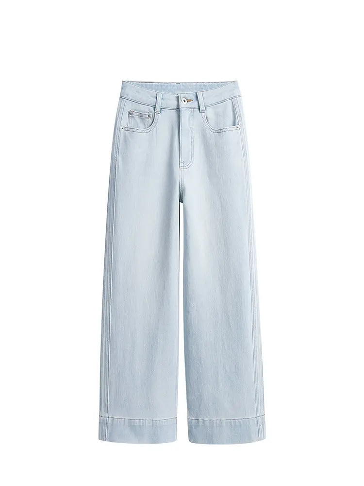 Jeans mat héijer Taille a breede Been